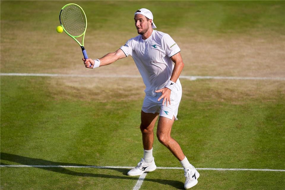 Jan-Lennard Struff spielte sein erstes Wimbledon-Achtelfinale.Andrew Matthews/PA Wire/dpa