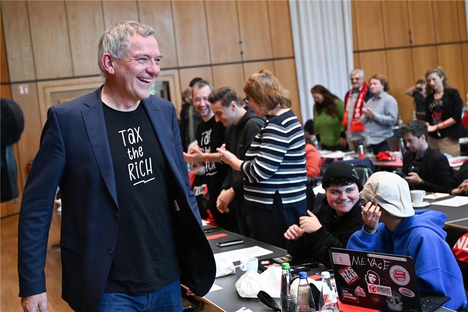 Was eine Linke im Landtag für Baden-Württemberg bedeutet Jan van Aken war als Promigast beim Landesverband im Südwesten.Bernd Weißbrod/dpa