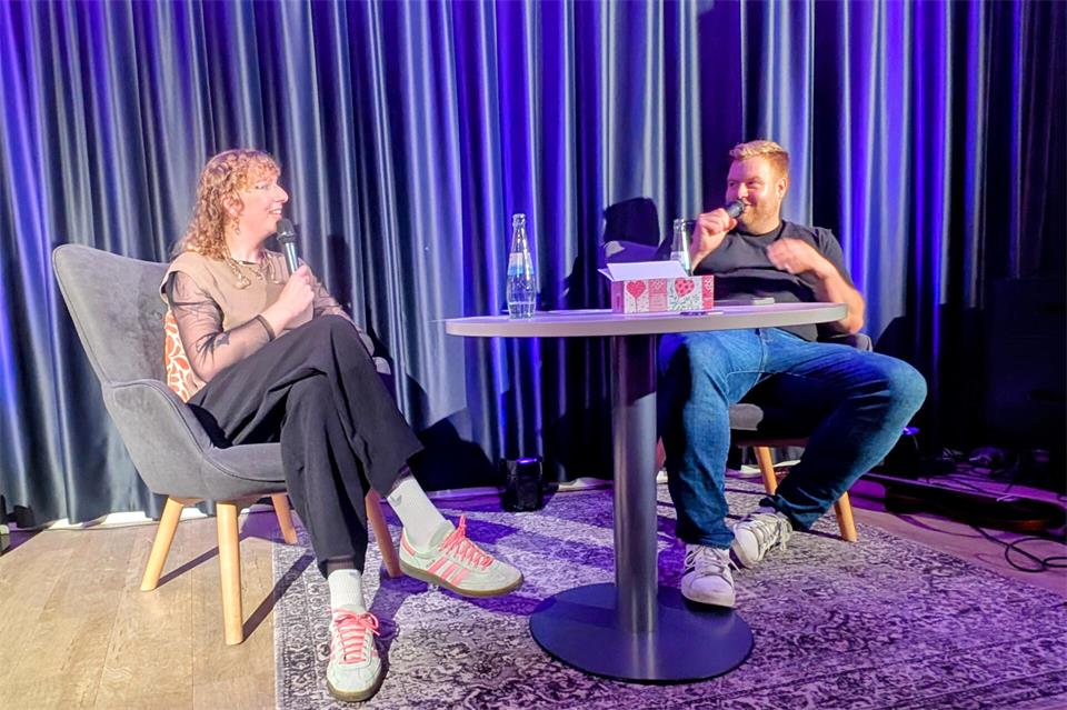 Jana Goller und Tobias Beitzel führten am Donnerstag durch den „Bubbel“-Abend im „3Eck“.