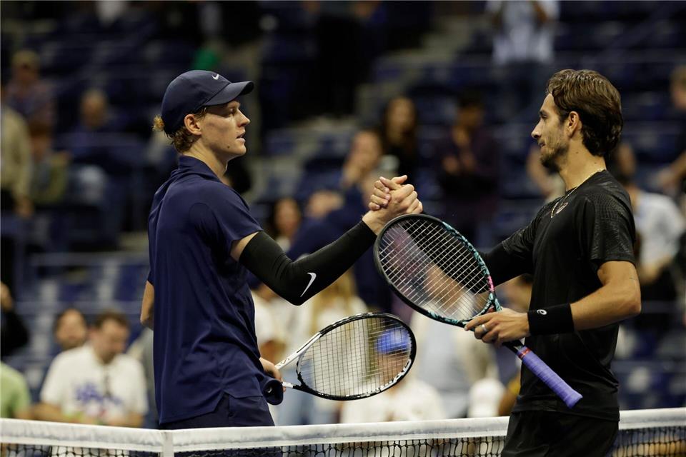 Jannik Sinner ließ auch Lorenzo Musetti keine Chance.Adam Hunger/AP/dpa