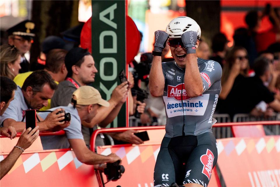 Jasper Philipsen hat die 8. Etappe der Vuelta gewonnen. (Archivbild)Matteo Secci/ZUMA Press Wire/dpa