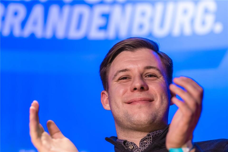 Jean-Pascal Hohm ist Mitglied der AfD-Landtagsfraktion Brandenburg und Vorsitzender der AfD Jugendorganisation „Generation Deutschland“. (Archivbild)Frank Hammerschmidt/dpa