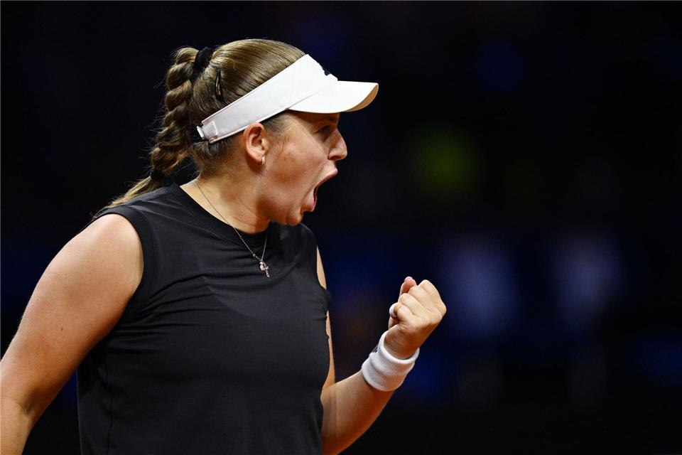 Jelena Ostapenko ist erstmals ins Halbfinale in Stuttgart eingezogen.Marijan Murat/dpa