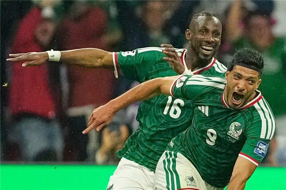 Jiménez traf für Mexiko, der Co-Gastgeber ist noch immer ohne Gegentor.Natacha Pisarenko/AP/dpa