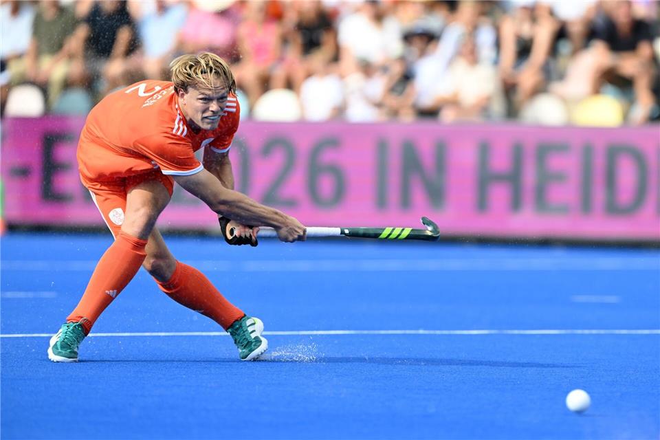 Jip Janssen schoss die Niederländer ins Endspiel.Federico Gambarini/dpa