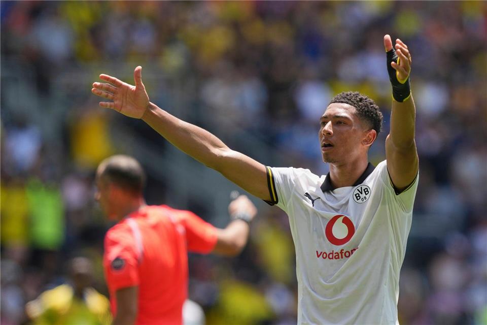 Jobe Bellingham gelang sein Premieren-Tor für den BVBCarolyn Kaster/AP/dpa