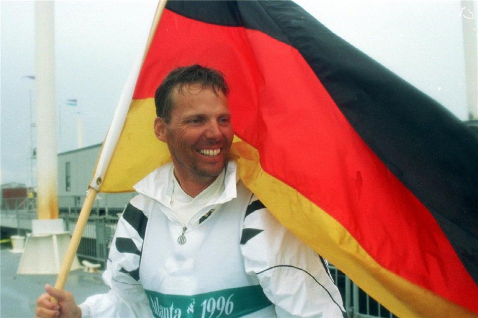 Jochen Schümann gewann 1996 die olympische Goldmedaille.Andreas_Altwein/dpa
