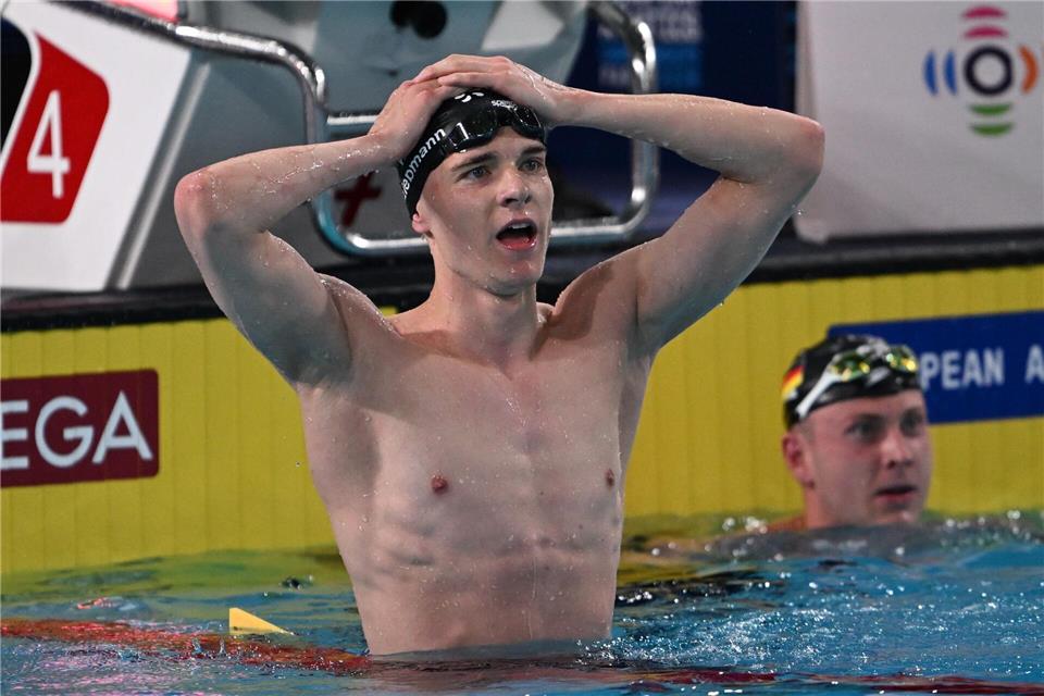 Johannes Liebmann verblüfft die Schwimm-Welt.Emma Da Silva/AP/dpa