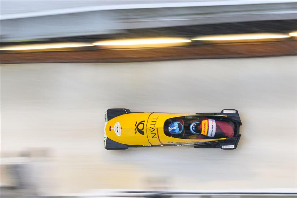 Johannes Lochner und Anschieber Georg Fleischhauer siegten im fünften Rennen zum vierten Mal.Robert Michael/dpa