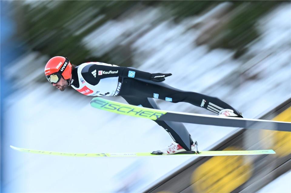 Johannes Rydzek belegte in Oberhof Platz fünf.Hendrik Schmidt/dpa