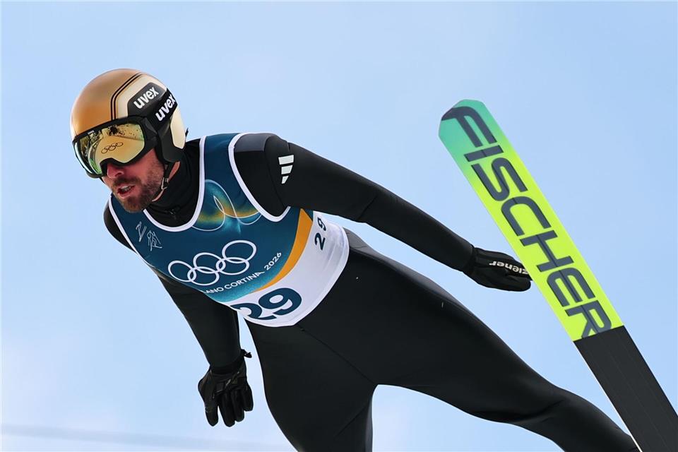 Johannes Rydzek präsentierte sich im Training verbessert.Daniel Karmann/dpa