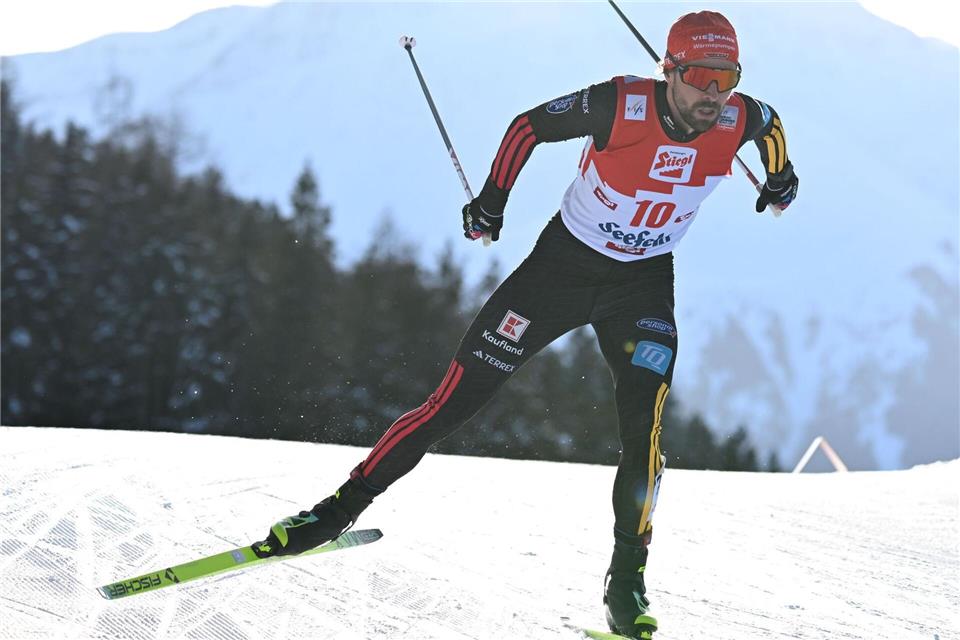 Johannes Rydzek startet bei Olympia in der Nordischen Kombination. (Archivbild)Barbara Gindl/APA/dpa