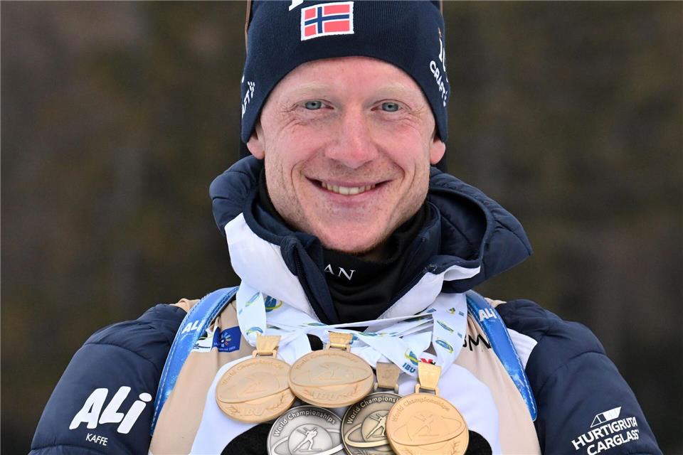 Johannes Thingnes Bö ist eine Biathlon-Legende. (Archivbild)Martin Schutt/dpa