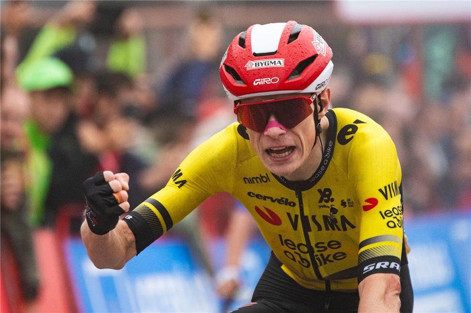 Jonas Vingegaard holt seinen zweiten Etappensieg bei der Vuelta. (Archivbild)Matteo Secci/ZUMA Press Wire/dpa