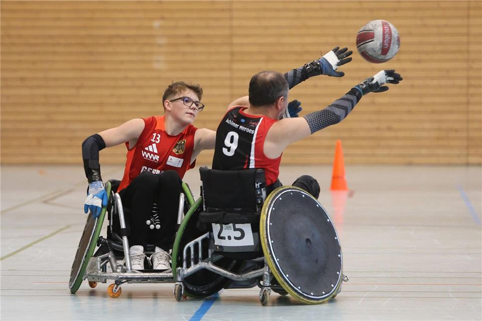 Jonte Küntzel spielt Rollstuhlrugby seit etwas mehr als drei Jahren. Christian Butt/dpa