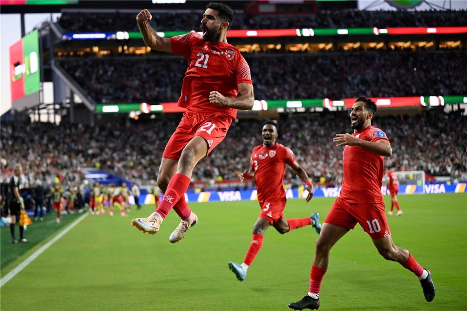Jordanien jubelt über das 1:0.Eakin Howard/AP/dpa