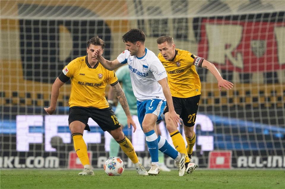 Josip Brekalo (M) fehlt Hertha in den kommenden zwei Spielen. (Archivbild)Sebastian Kahnert/dpa