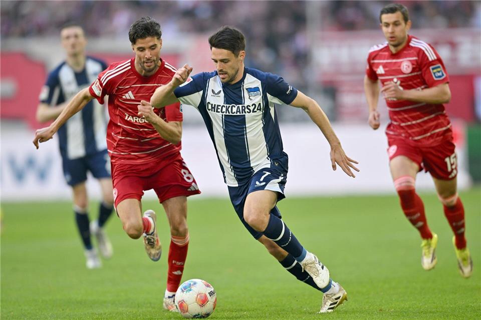 Josip Brekalo und seine Hertha-Mitspieler waren Fortuna Düsseldorf überlegen.Anke Waelischmiller/dpa