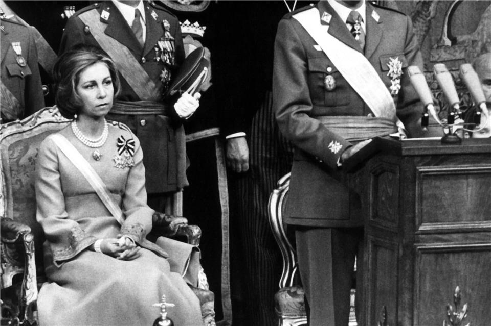 Juan Carlos bestieg den Thron nur zwei Tage nach dem Tod seines Ziehvaters, Diktator Francisco Franco. (Archivfoto)UPI/UPI/dpa
