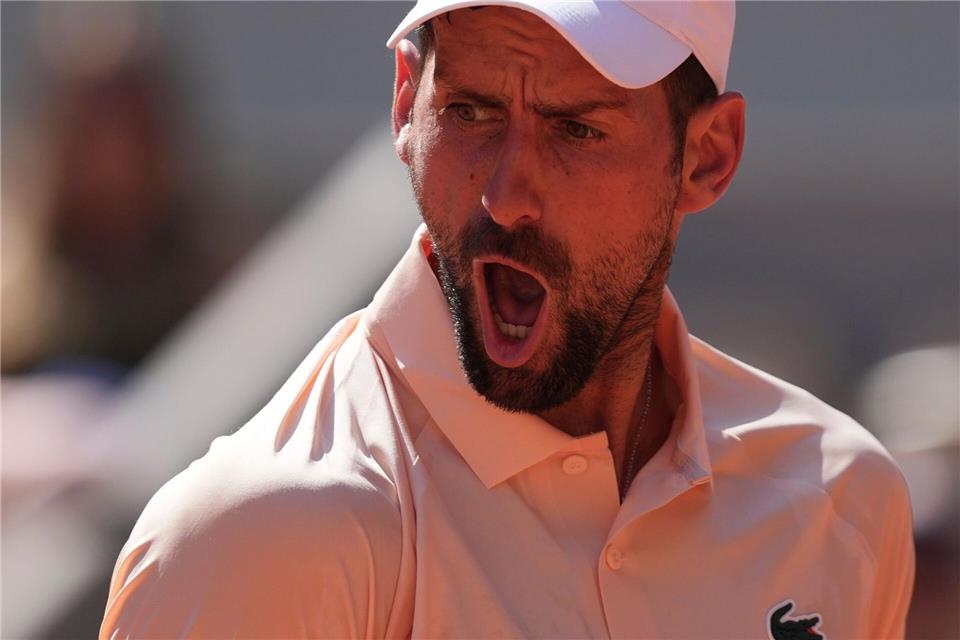 Jubelschrei in Runde zwei: Novak Djokovic.Thibault Camus/AP/dpa