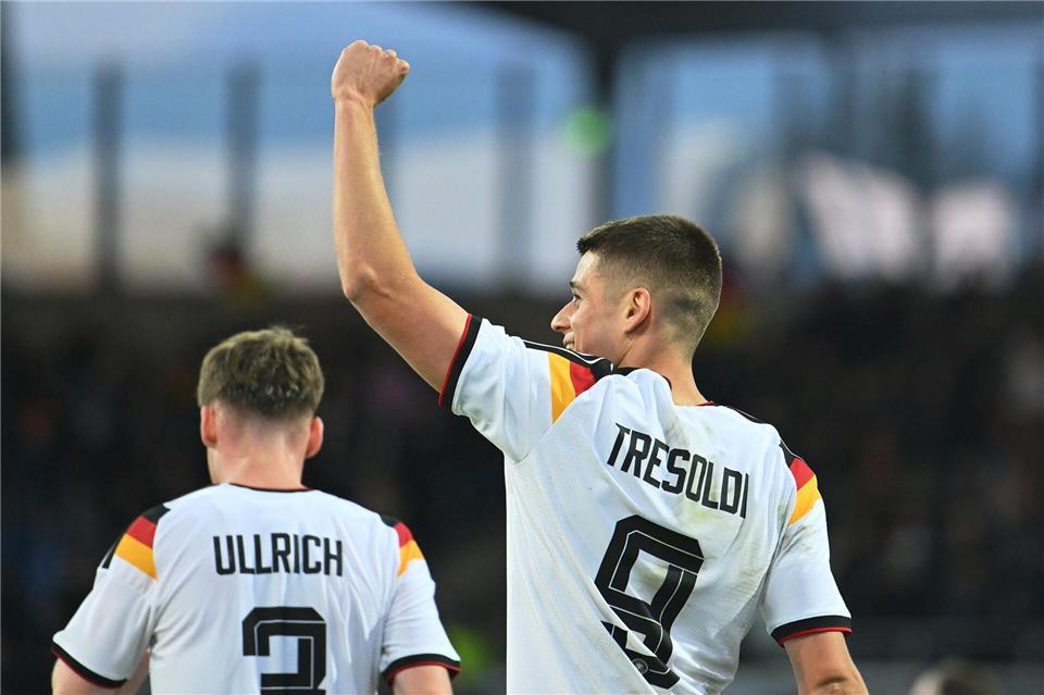 Jubelt bei der U21 - und bald auch im Nagelsmann-Team? Nicolò Tresoldi.Swen Pförtner/dpa