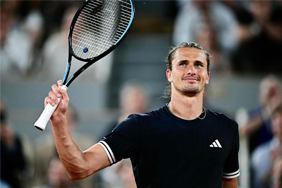 Jubelt über den Drittrunden-Einzug bei den French Open: Alexander Zverev.Julien De Rosa/AFP/dpa