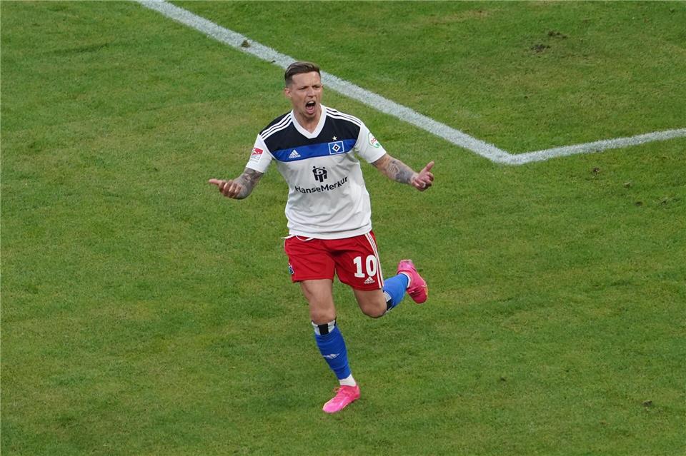 Jubelte einst für den HSV: Mittelfeldspieler Sonny Kittel (Archivbild)Marcus Brandt/dpa