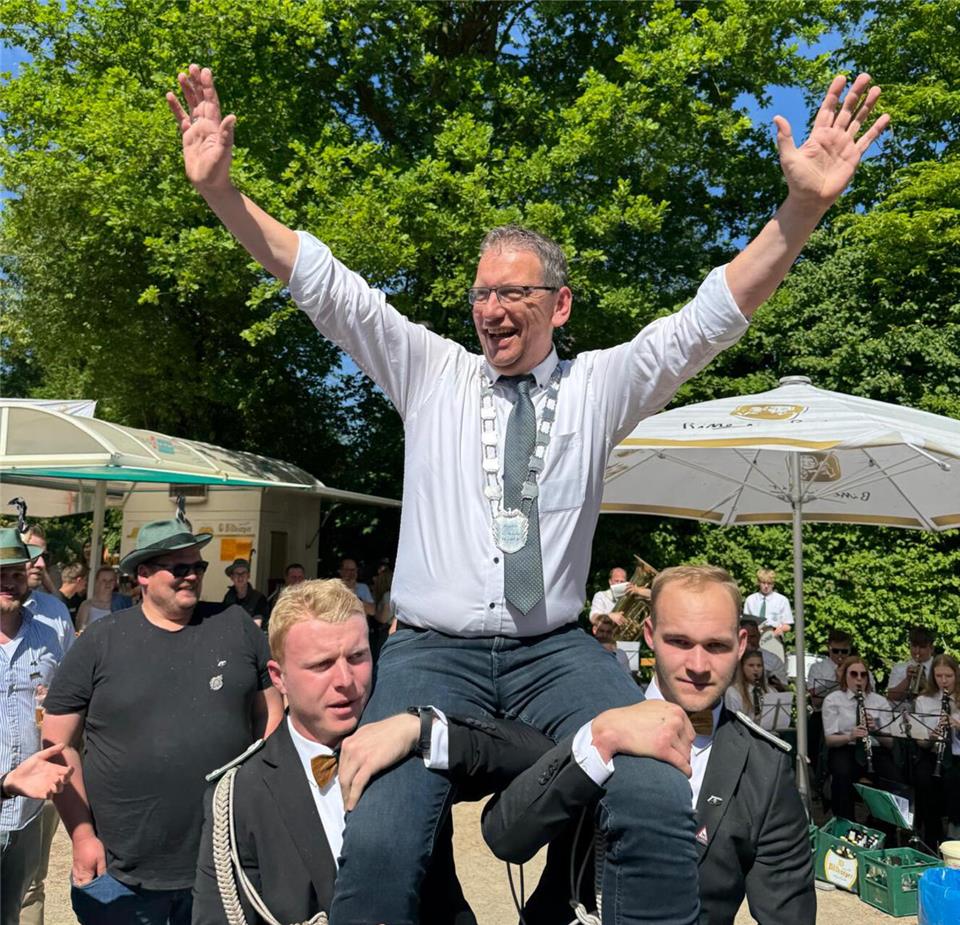 Jürgen Terhart ist amtierender König der St.-Hubertus-Schützen aus Rhedebrügge.