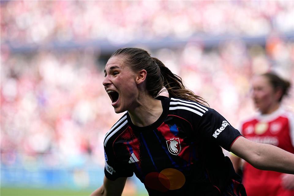 Jule Brand führte Lyon ins Finale der Champions League. Laurent Cipriani/AP/dpa