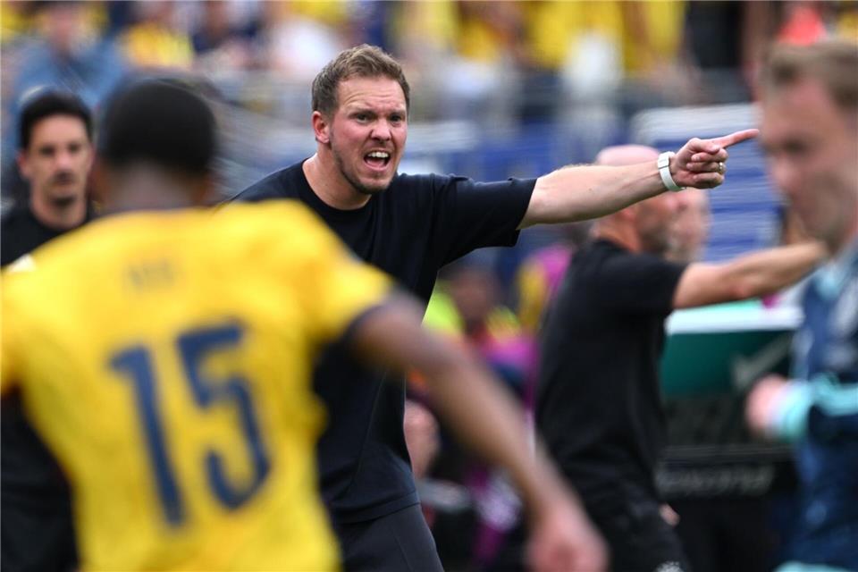 Julian Nagelsmann war mit der deutschen Leistung nicht einverstanden.Federico Gambarini/dpa