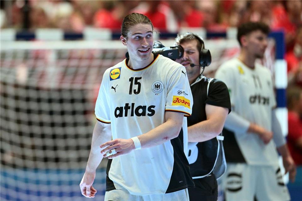 Juri Knorr ist gegen Frankreich der beste deutsche Spieler. Sina Schuldt/dpa