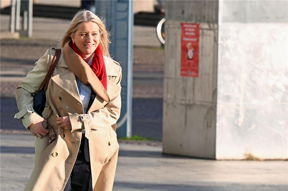 Justizministerin Kathrin Wahlmann, hier bei einem Termin in Leipzig, war zuletzt viel im Ausland unterwegs. (Archivbild)Jennifer Brückner/dpa