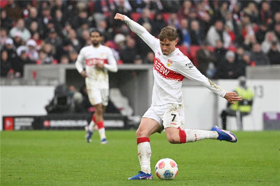 Kämpft noch um ein WM-Ticket: Stuttgarts Maximilian Mittelstädt.Marijan Murat/dpa