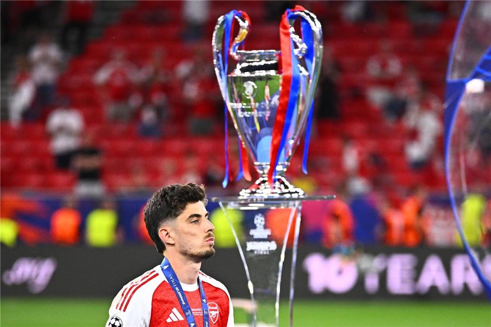 Kai Havertz muss weiter auf den ersten Champions-League-Titel mit Arsenal warten. Tom Weller/dpa