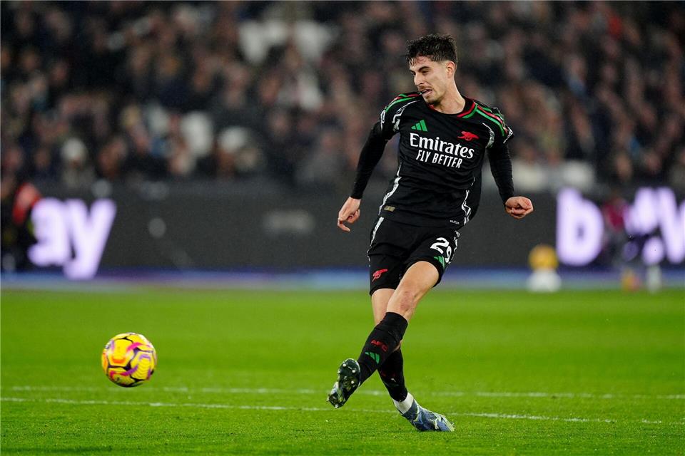 Kai Havertz spielt dieses Jahr nicht am zweiten Weihnachtsfeiertag: Sein FC Arsenal ist am 27. Dezember dran.Mike Egerton/PA Wire/dpa