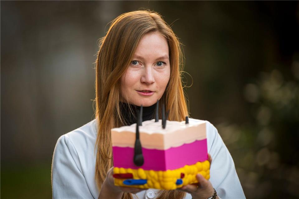 Kandidatin Amelie Reigl ist Biologin und züchtet menschliche Haut. Peter Kneffel/dpa