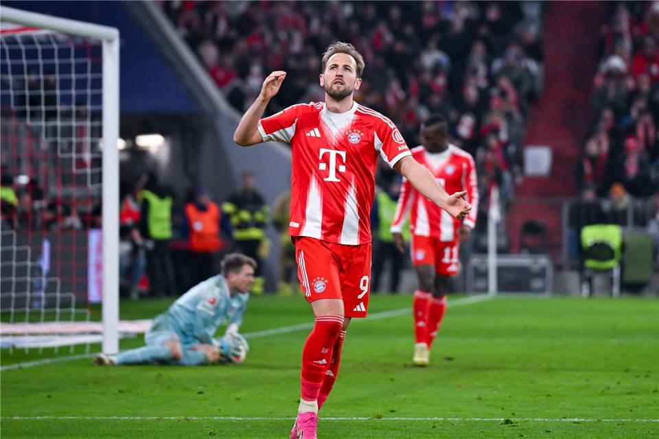 Kane jagt den Lewandowski-Rekord. (Archivbild)Sven Hoppe/dpa