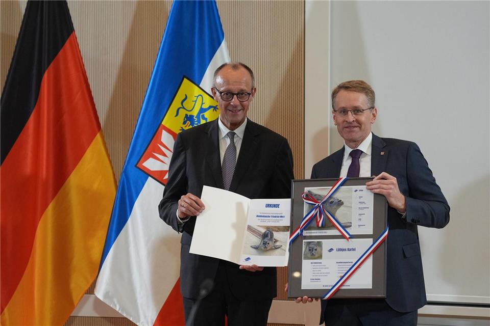 Kanzler Friedich Merz ist nun Pate eines Seehundes.Marcus Brandt/dpa