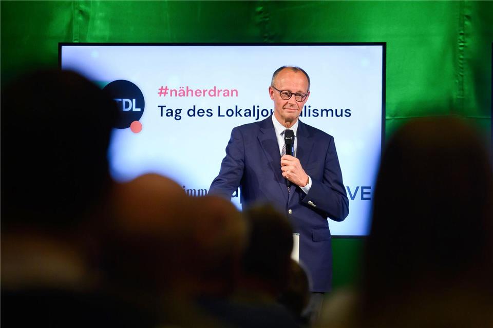 Kanzler Merz hatte beim „Tag des Lokaljournalismus“ auf eine Frage von Dronsch reagiert. (Archivbild)Klaus-Dietmar Gabbert/dpa