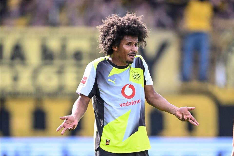 Karim Adeyemi steht unmittelbar vor einem Wechsel zum FC Barcelona. (Archivbild)Harry Langer/dpa