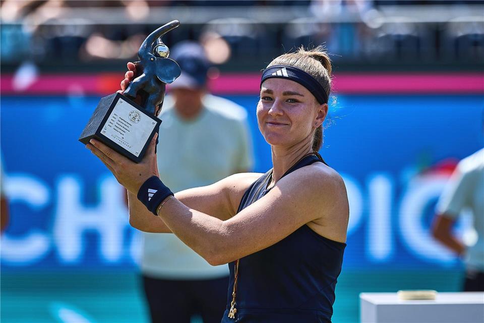 Karolina Muchova feierte ihren dritten Titel auf der WTA-Tour.Mathias Schulz/dpa