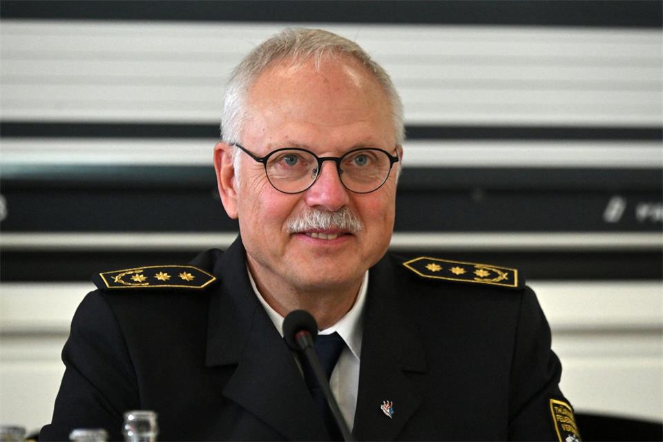 Karsten Utterodt, Vorsitzender des Thüringer Feuerwehrverbandes, vertritt die Interessen der Feuerwehren in Thüringen.Martin Schutt/dpa