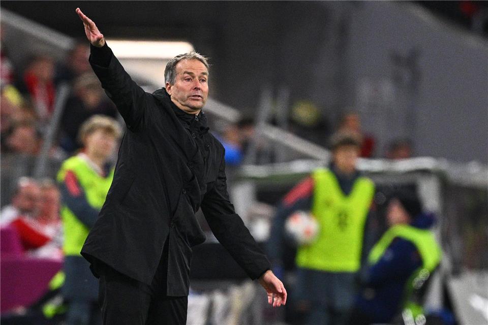 Kaspar Hjulmand verliert in München erstmals mit Leverkusen in der Bundesliga.Tom Weller/dpa