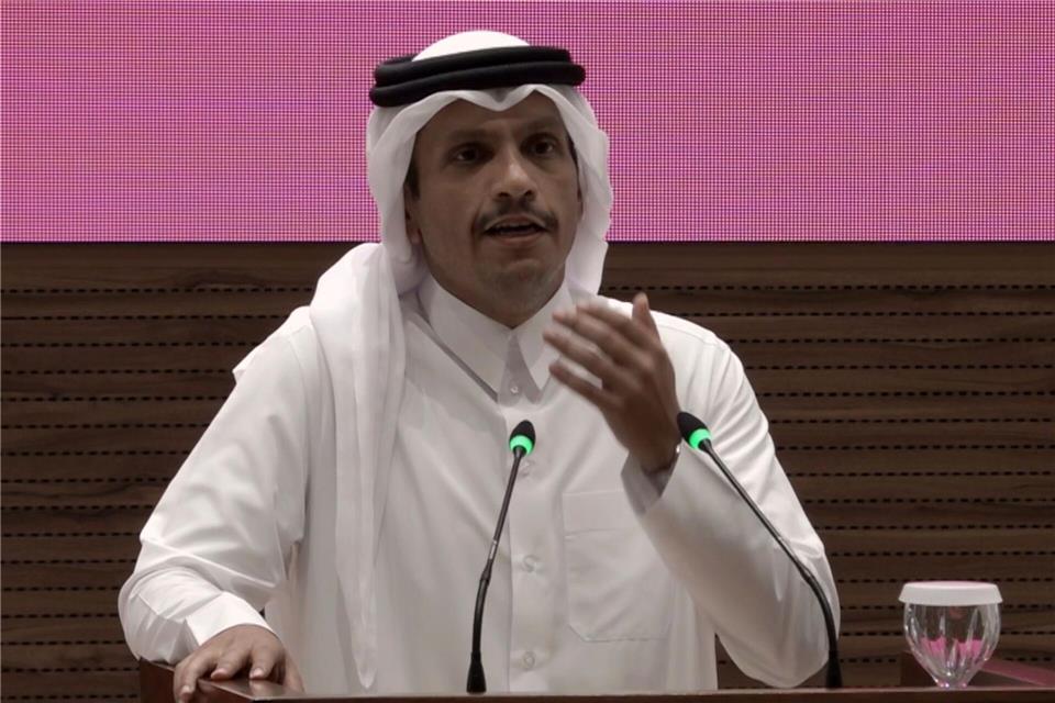 Katars Ministerpräsident Al Thani hat Israels Angriff in Doha verurteilt. (Archivbild)Uncredited/AP/dpa