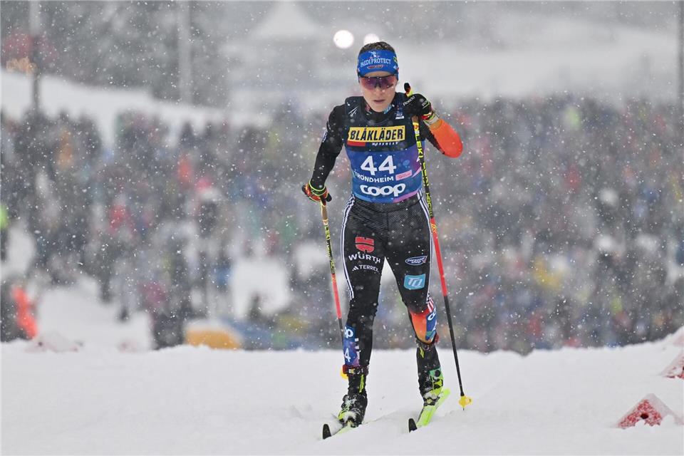 Katharina Hennig Dotzler sicherte sich in Toblach das Olympia-Ticket. (Archivbild)Hendrik Schmidt/dpa