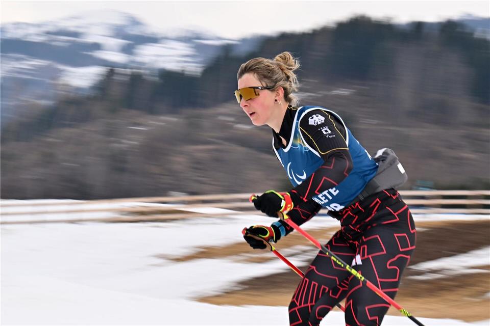 Kathrin Marchand im Abschlusstraining vor ihrem ersten Rennen. Martin Schutt/dpa