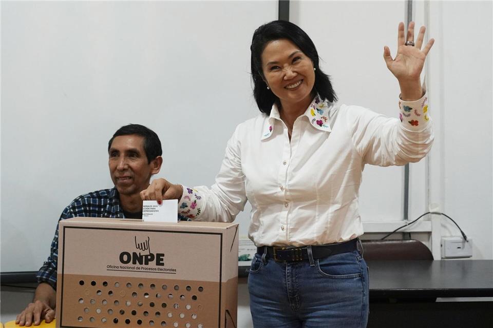 Keiko Fujimori bewarb sich bereits zum vierten Mal um das Präsidentenamt.Guadalupe Pardo/AP/dpa