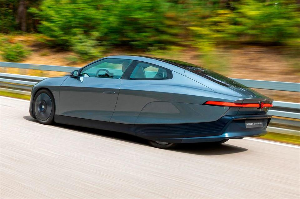 Kein Serienauto, aber Blick in die Zukunft: Der „Mission Efficiency“ ist ein Einzelstück und soll Technik für künftige Volkswagen-Modelle testen.Volkswagen AG/dpa-tmn