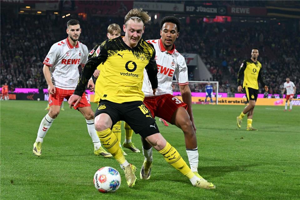 Kein Thema in Leverkusen: Nationalspieler Julian Brandt von Borussia Dortmund. (Archivbild)Federico Gambarini/dpa