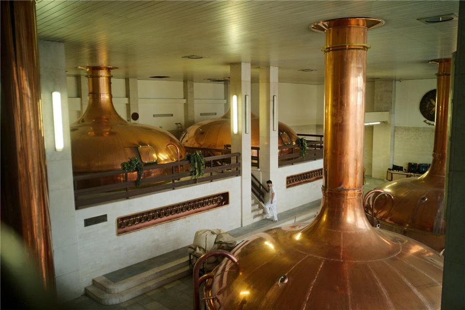 Kesselhaus der tschechischen Staatsbrauerei Budějovický Budvar in Budweis. Die Brauerei will das Gelände stärker für die Öffentlichkeit öffnen und plant den Bau eines neuen Besucherzentrums.Michael Heitmann/dpa-tmn
